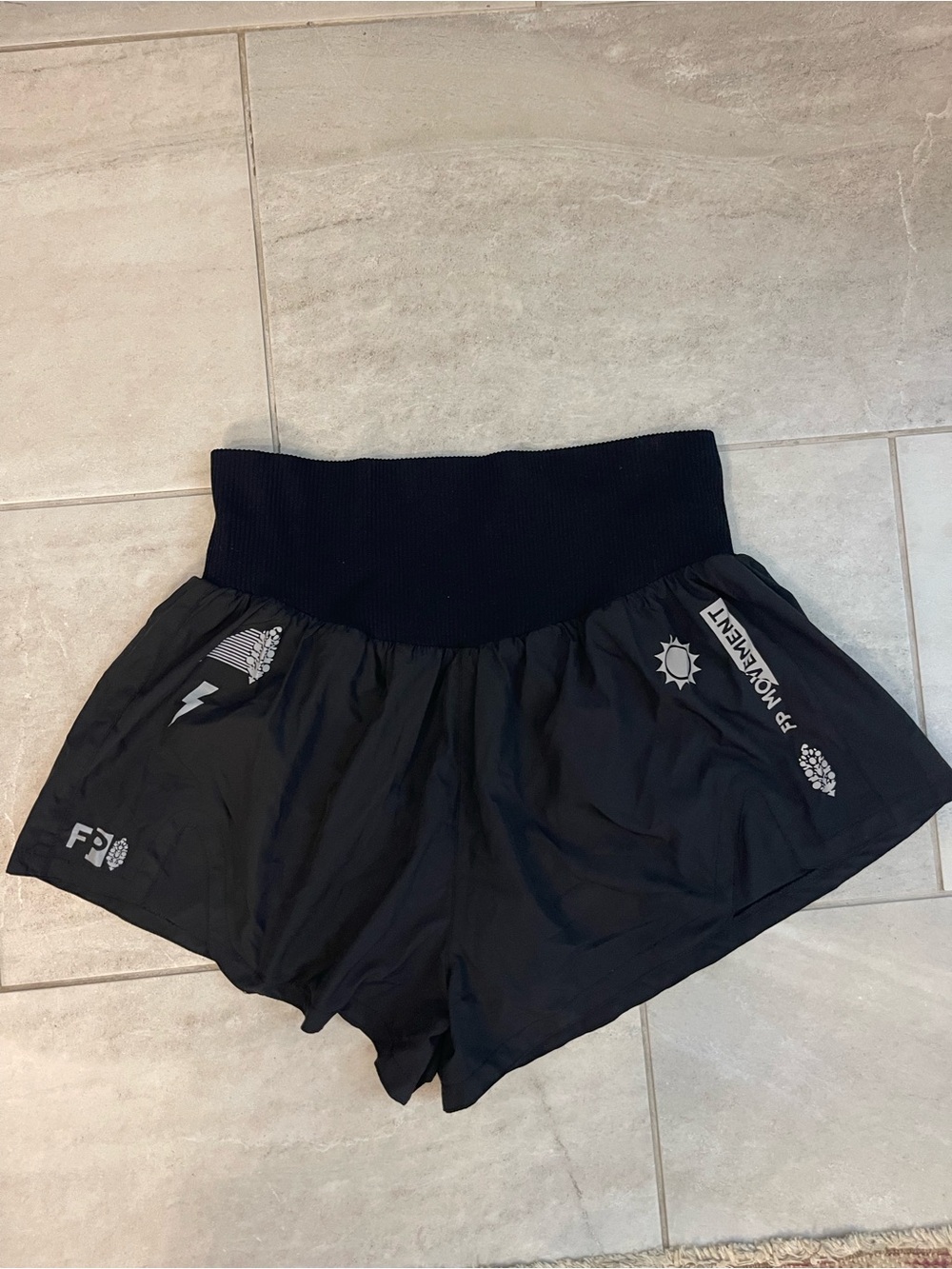 FP Movement by Free People Black Athletic High-Waist Shorts